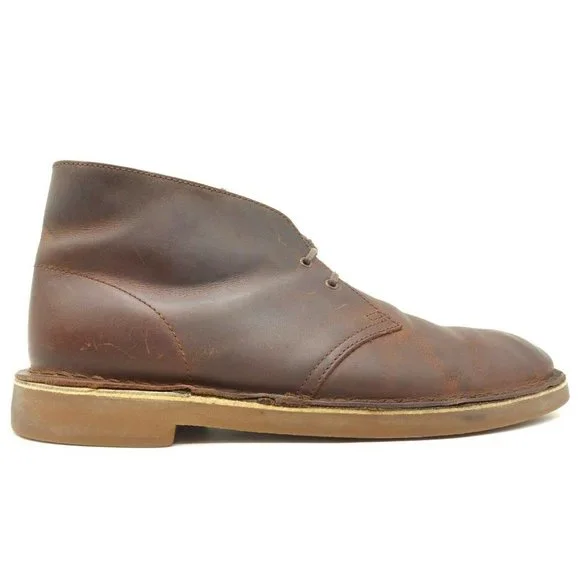 Clarks | Shoes | Clarks Brown Leather Casual Lace Up Chukka  display picture 2